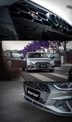 Audi S4 A4 S-line (with s-line bumper, does not fit base model) B9.5 2020-ON with Aftermarket Parts - Front Lip Pre-preg Carbon Fiber from Karbel Carbon