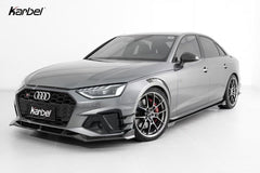 Audi S4 A4 B9 / B9.5 2017 2018 2019 2020 2021 2022 2023 2024 with Aftermarket Parts - V2 Side Skirts Pre-preg Carbon Fiber from Karbel Carbon