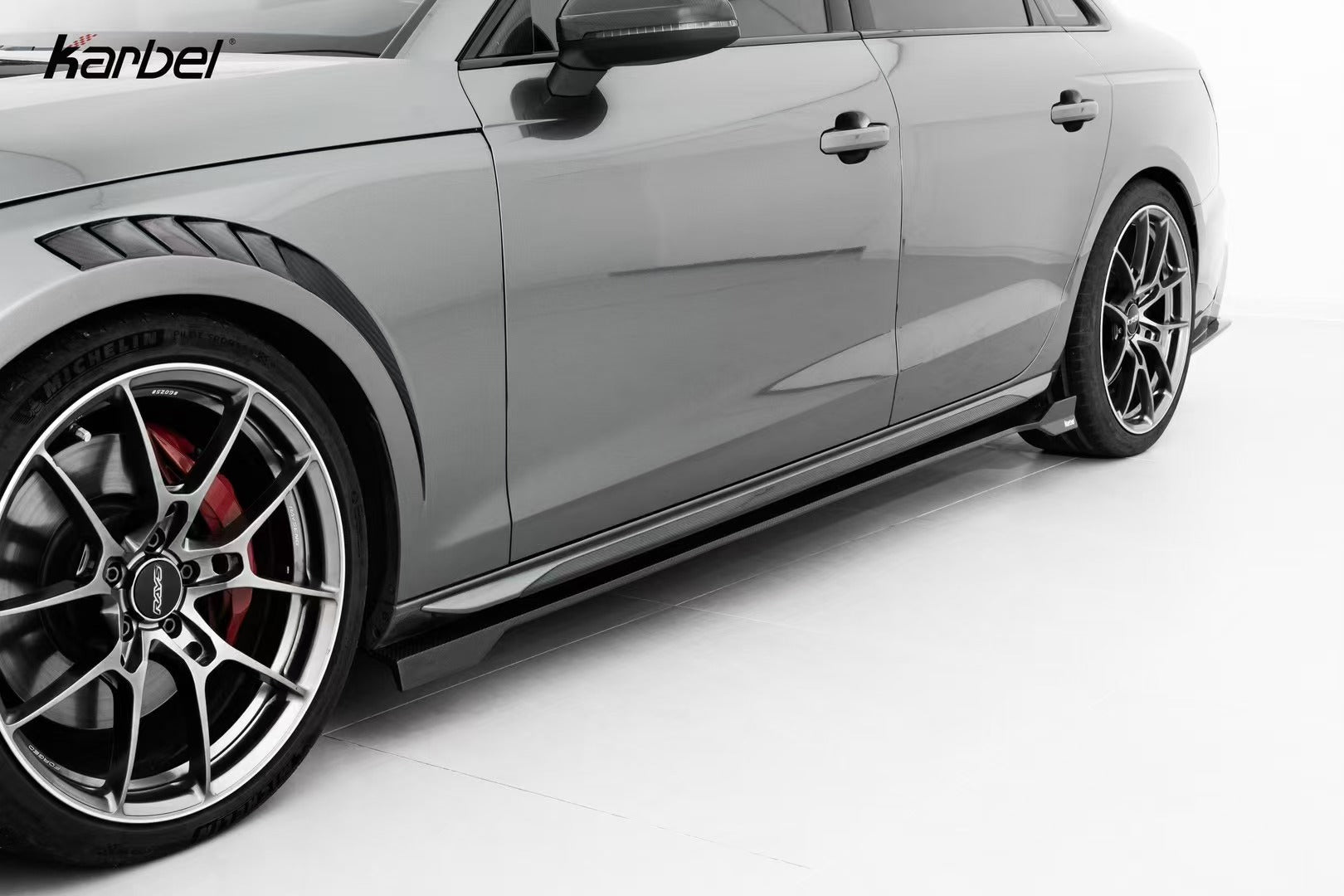 Audi RS5 S5 A5 (equiped with blind assist/without blind assist) B9 / B9.5 2017-ON & RS4 S4 A4 (equiped with blind assist/without blind assist) B9 / B9.5 2017-ON With Aftermarket Parts - Mirror Covers Pre-preg Carbon Fiber from Karbel Carbon