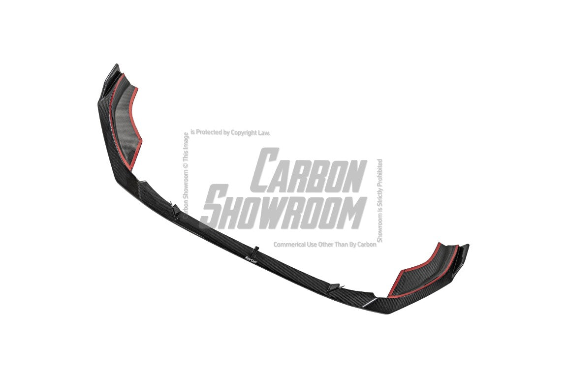 Audi S4 A4 S-line (with s-line bumper, does not fit base model) B9.5 2020 2021 2022 2023 2024 with Aftermarket Parts - V3 Front Lip Pre-preg Carbon Fiber from Karbel Carbon