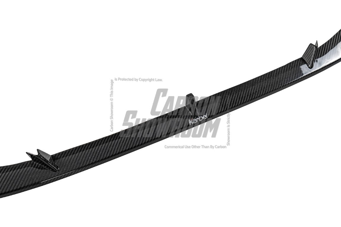 Audi S4 A4 S-line (with s-line bumper, does not fit base model) B9.5 2020 2021 2022 2023 2024 with Aftermarket Parts - V3 Front Lip Pre-preg Carbon Fiber from Karbel Carbon