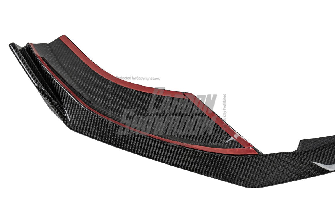 Audi S4 A4 S-line (with s-line bumper, does not fit base model) B9.5 2020 2021 2022 2023 2024 with Aftermarket Parts - V3 Front Lip Pre-preg Carbon Fiber from Karbel Carbon
