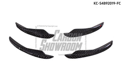 Audi S4 A4 S-line (with s-line bumper, does not fit base model) B9 2019 with Aftermarket Parts - Front Canards Pre-preg Carbon Fiber from Karbel Carbon
