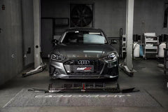 Audi S4 A4 S-line (with s-line bumper, does not fit base model) B9.5 2020 2021 2022 2023 2024 with Aftermarket Parts - Front Lip Pre-preg Carbon Fiber from Karbel Carbon