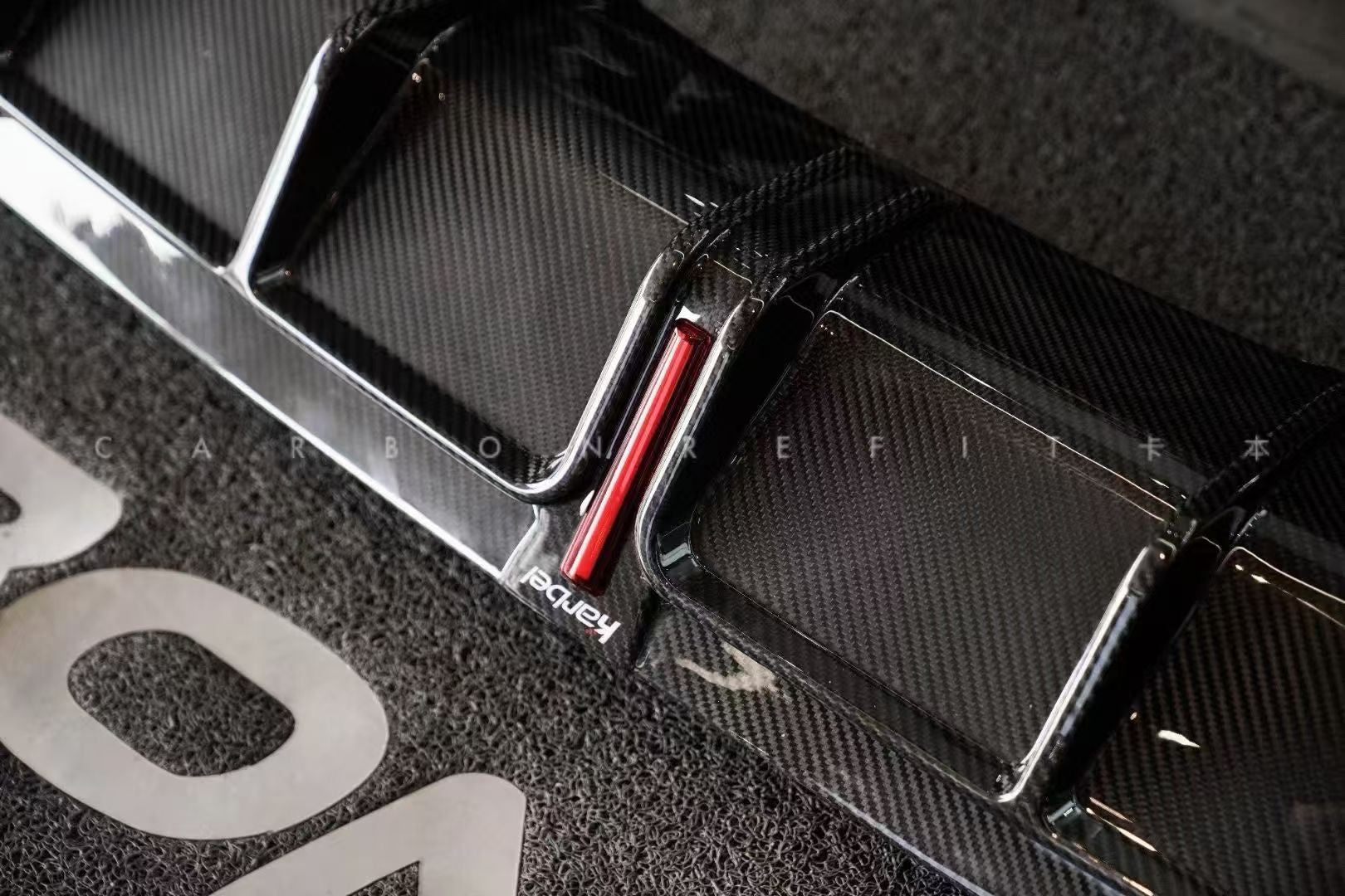 Audi S4 B9.5 2020-ON with Aftermarket Parts - Rear Diffuser & Canards V1 Style Pre-preg Carbon Fiber from Karbel Carbon