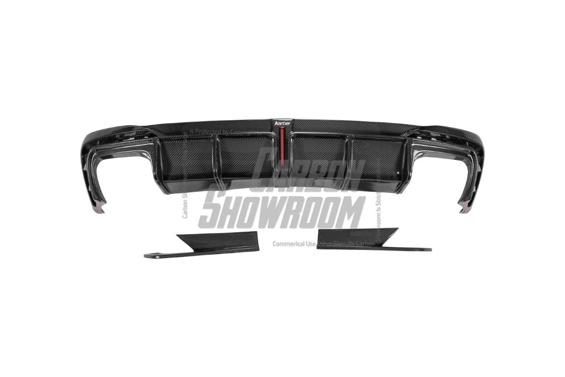 Audi S4 B9.5 2020-ON with Aftermarket Parts - Rear Diffuser & Canards V1 Style Pre-preg Carbon Fiber from Karbel Carbon