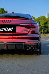 Audi S4 A4 B9 / B9.5 2017 2018 2019 2020 2021 2022 2023 2024 with Aftermarket Parts - Rear Spoiler Pre-preg Carbon Fiber from Karbel Carbon