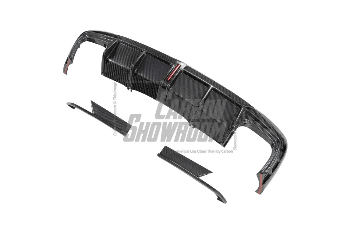 Audi S4 B9.5 2020-ON with Aftermarket Parts - Rear Diffuser & Canards V1 Style Pre-preg Carbon Fiber from Karbel Carbon
