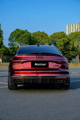 Audi S4 A4 B9 / B9.5 2017 2018 2019 2020 2021 2022 2023 2024 with Aftermarket Parts - Rear Spoiler Pre-preg Carbon Fiber from Karbel Carbon