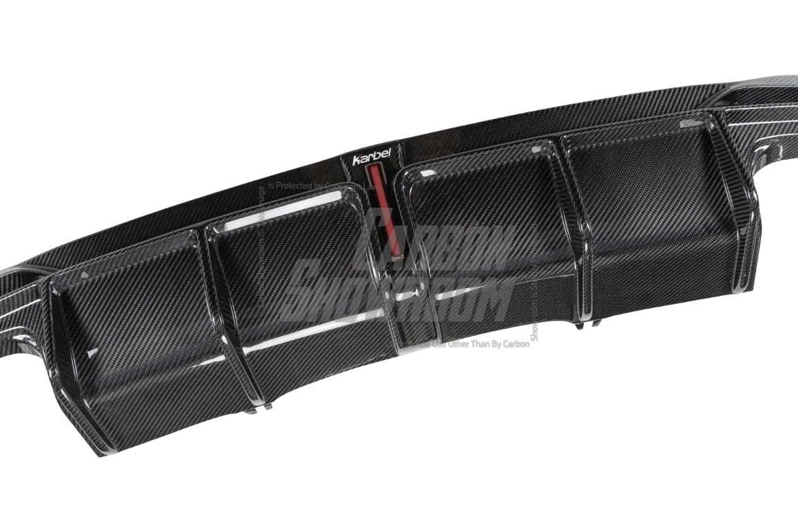 Audi S4 B9.5 2020-ON with Aftermarket Parts - Rear Diffuser & Canards V1 Style Pre-preg Carbon Fiber from Karbel Carbon