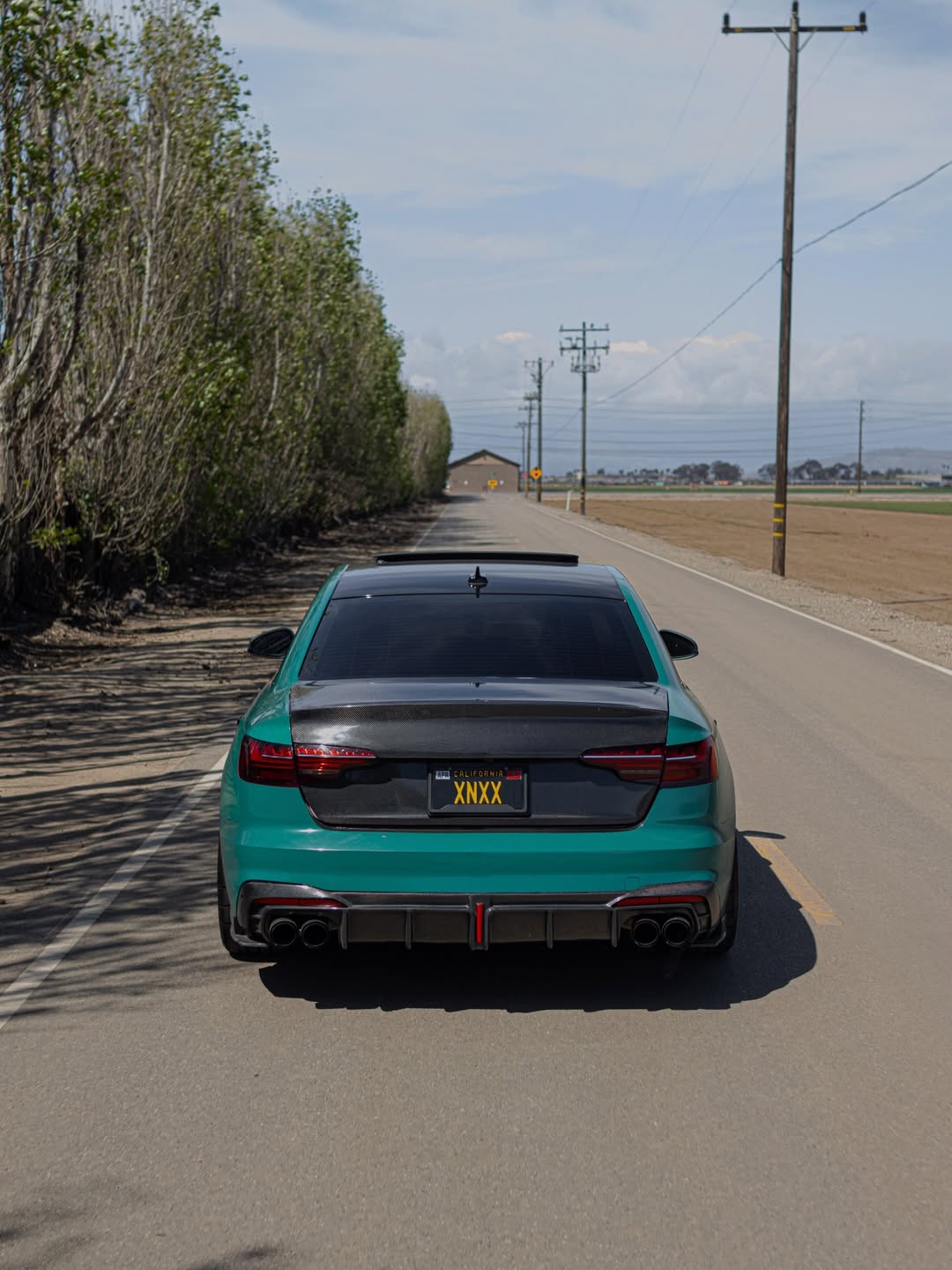 Audi S4 B9.5 2020-ON with Aftermarket Parts - Rear Diffuser & Canards V1 Style Pre-preg Carbon Fiber from Karbel Carbon