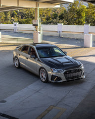 Audi S4 A4 S-line (with s-line bumper, does not fit base model) B9.5 2020-ON with Aftermarket Parts - Front Lip Pre-preg Carbon Fiber from Karbel Carbon