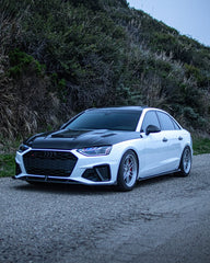 Audi S4 A4 S-line (with s-line bumper, does not fit base model) B9.5 2020-ON with Aftermarket Parts - Front Lip Pre-preg Carbon Fiber from Karbel Carbon