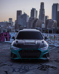 Audi S4 A4 S-line (with s-line bumper, does not fit base model) B9.5 2020-ON with Aftermarket Parts - Front Lip Pre-preg Carbon Fiber from Karbel Carbon
