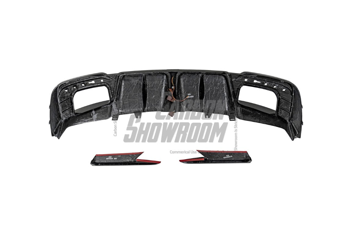 Audi S4 B9.5 2020 2021 2022 2023 2024 with Aftermarket Parts - V3 Rear Diffuser & Canards Pre-preg Carbon Fiber from Karbel Carbon