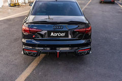 Audi S4 A4 B9 / B9.5 2017 2018 2019 2020 2021 2022 2023 2024 with Aftermarket Parts - Rear Spoiler Pre-preg Carbon Fiber from Karbel Carbon