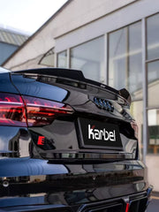 Audi S4 A4 B9 / B9.5 2017 2018 2019 2020 2021 2022 2023 2024 with Aftermarket Parts - Rear Spoiler Pre-preg Carbon Fiber from Karbel Carbon