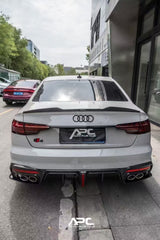 Audi S4 A4 B9 / B9.5 2017 2018 2019 2020 2021 2022 2023 2024 with Aftermarket Parts - Rear Spoiler Pre-preg Carbon Fiber/FRP from Karbel Carbon