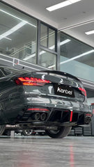 Audi S4 A4 B9 / B9.5 2017 2018 2019 2020 2021 2022 2023 2024 with Aftermarket Parts - Rear Spoiler Pre-preg Carbon Fiber/FRP from Karbel Carbon