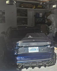 Audi S4 A4 B9 / B9.5  2017 2018 2019 2020 2021 2022 2023 2024 with Aftermarket Parts - Rear Trunk Lid Pre-preg Double-sided Carbon Fiber from Karbel Carbon