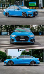 Audi S4 A4 S-line (with s-line bumper, does not fit base model) B9.5 2020 2021 2022 2023 2024 With Aftermarket Parts - Compatible with Karbel Upper Valences Compatible with OEM Bumper Style Front Canards Pre-preg Carbon Fiber from Karbel Carbon