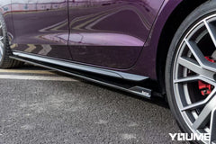 Audi S4 A4 B9 / B9.5 2017-ON with Aftermarket Parts - Side Skirts & Upper Side Skirt Trim Pre-preg Carbon Fiber from Karbel Carbon