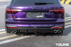 Audi S4 B9.5 2020-ON with Aftermarket Parts - Rear Diffuser & Canards V1 Style Pre-preg Carbon Fiber from Karbel Carbon