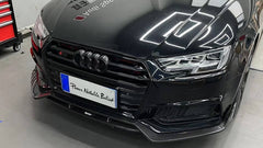 Audi S4 A4 S-line (with s-line bumper, does not fit base model) B9 2017 2018 with Aftermarket Parts - Front Lip Pre-preg Carbon Fiber from Karbel Carbon