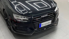 Audi S4 A4 S-line (with s-line bumper, does not fit base model) B9 2017 2018 with Aftermarket Parts - Front Lip Pre-preg Carbon Fiber from Karbel Carbon