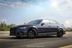Audi S4 A4 S-line (with s-line bumper, does not fit base model) B9 2017 2018 with Aftermarket Parts - Front Lip Pre-preg Carbon Fiber from Karbel Carbon