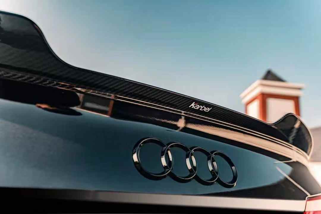 Audi S4 A4 B9 / B9.5 2017 2018 2019 2020 2021 2022 2023 2024 with Aftermarket Parts - Rear Spoiler Pre-preg Carbon Fiber from Karbel Carbon
