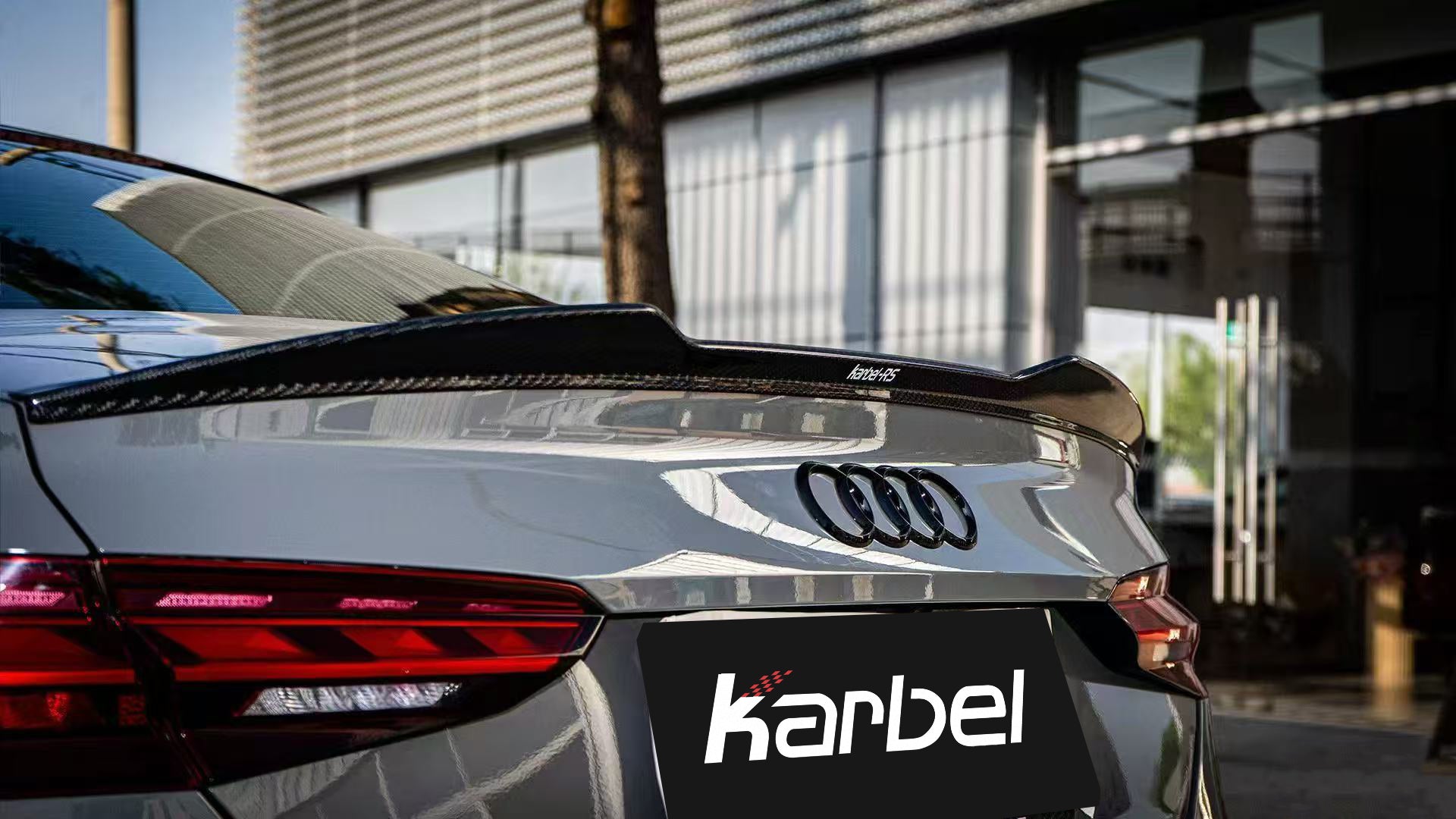 Audi RS5 S5 A5 B9 / B9.5 2017 2018 2019 2020 2021 2022 2023 2024 2025 with Aftermarket Parts - Rear Lip Spoiler Pre-preg Carbon Fiber from Karbel Carbon