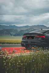 Audi RS5 B9.5 2020 2021 2022 2023 2024 Early 2025 with Aftermarket Parts - AE Style Rear Diffuser Carbon Fiber from ArmorExtend