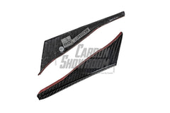 Audi S5 A5 (with s-line bumper, does not base model) B9.5 2020 2021 2022 2023 2024 With Aftermarket Parts - Compatible With OEM Upper Valences & Compatible With Karbel Upper Valences Style Front Canards Pre-preg Carbon Fiber from Karbel Carbon