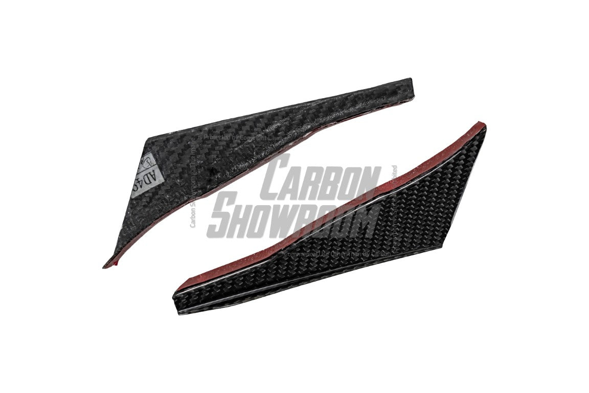 Audi S5 A5 (with s-line bumper, does not base model) B9.5 2020 2021 2022 2023 2024 With Aftermarket Parts - Compatible With OEM Upper Valences & Compatible With Karbel Upper Valences Style Front Canards Pre-preg Carbon Fiber from Karbel Carbon