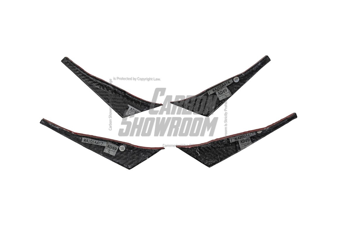 Audi S5 A5 (with s-line bumper, does not base model) B9.5 2020 2021 2022 2023 2024 With Aftermarket Parts - Compatible With OEM Upper Valences & Compatible With Karbel Upper Valences Style Front Canards Pre-preg Carbon Fiber from Karbel Carbon