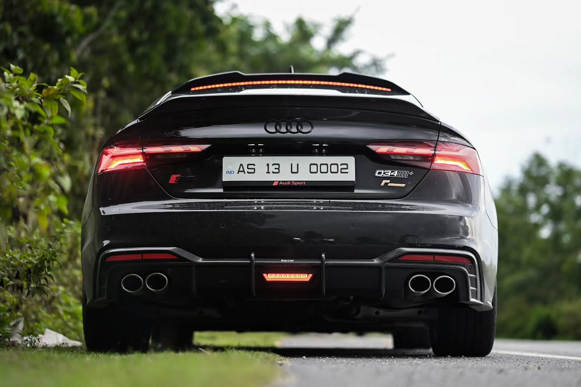 Audi S5 A5 (with s-line bumper, does not base model) B9.5 2020 2021 2022 2023 2024 with Aftermarket Parts - Rear Diffuser Pre-preg Carbon Fiber from Karbel Carbon