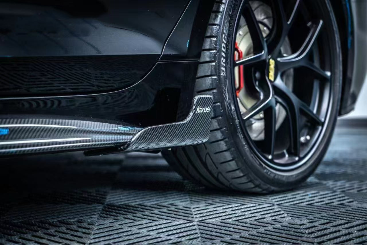 Audi S5 A5 B9.5 2020 2021 2022 2023 2024 Early 2025 With Aftermarket Parts - Side Skirts Extensions Dry Pre-preg Carbon Fiber from Karbel Carbon