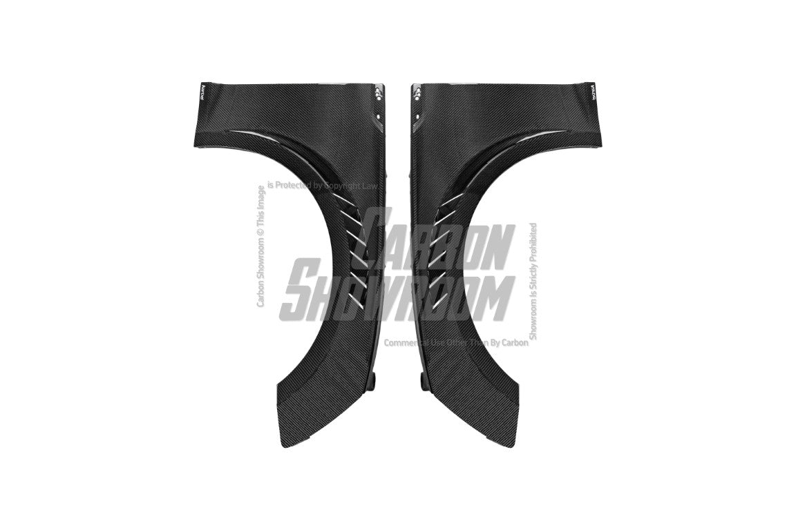 Audi S5 A5 B9 2017 2018 2019 with Aftermarket Parts - Front Fenders Pre-preg Carbon Fiber from Karbel Carbon