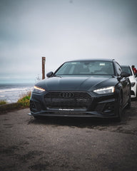 Audi S5 A5 (with s-line bumper, does not base model) B9.5 2020-ON with Aftermarket Parts - V1 Style Front Lip Pre-preg Carbon Fiber from Karbel Carbon