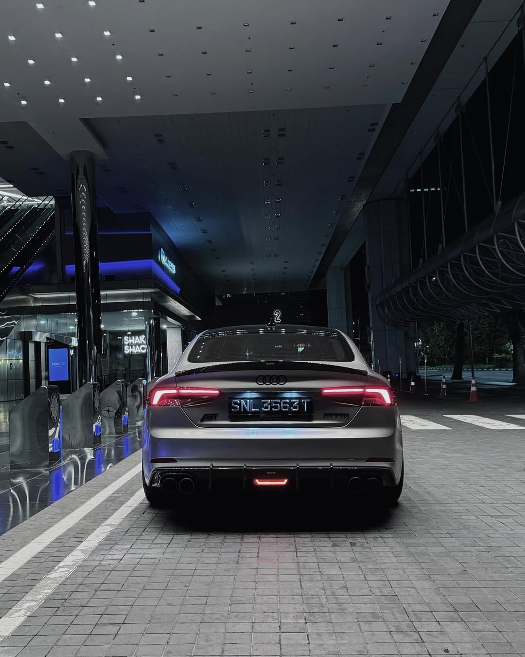 Audi S5 A5 (with s-line bumper, does not base model) B9 2017 2018 2019 with Aftermarket Parts - Rear Diffuser Pre-preg Carbon Fiber from Karbel Carbon