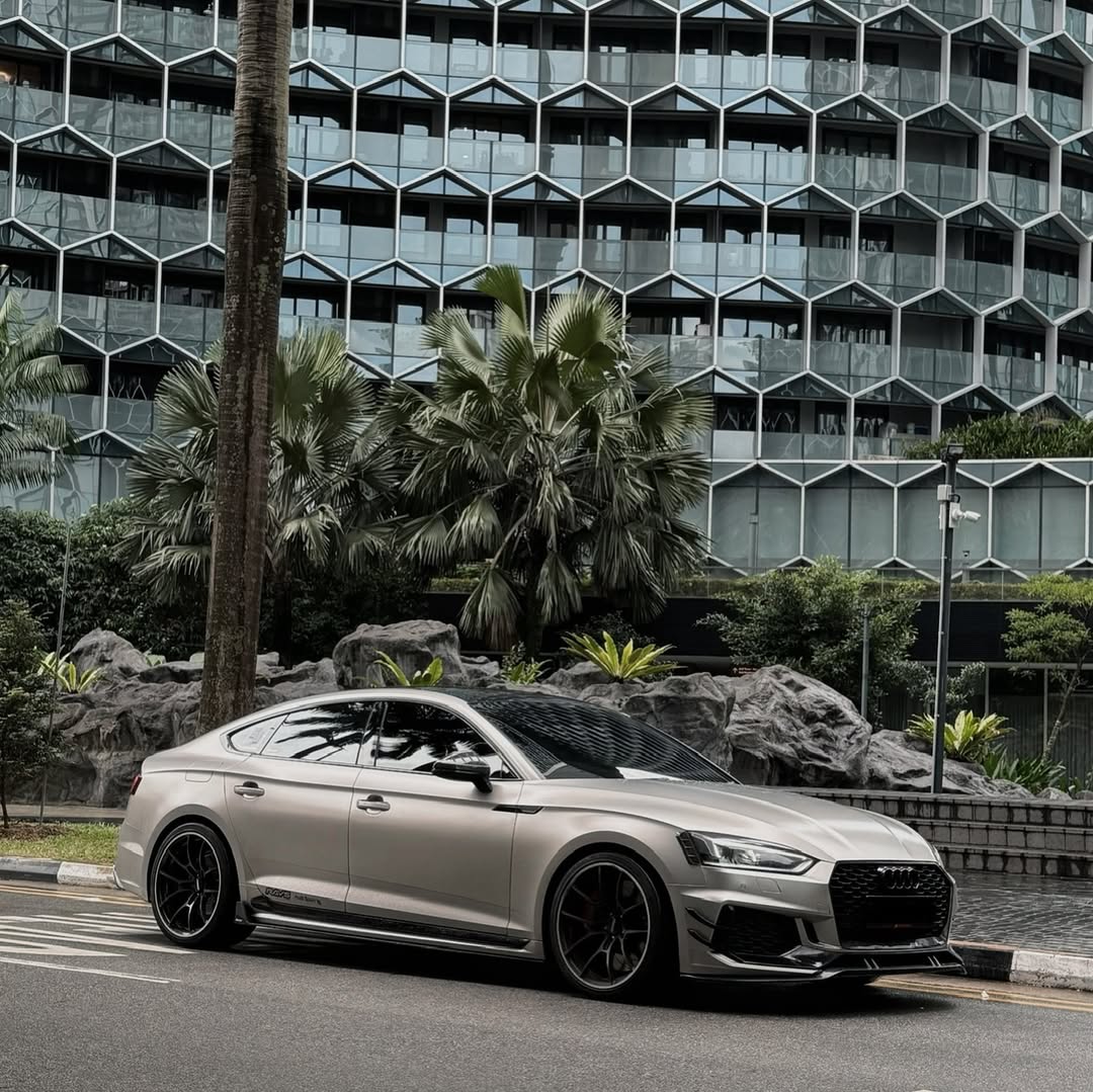 Audi RS5 S5 A5 B9 2017 2018 2019 with Aftermarket Parts - Side Skirts Pre-preg Carbon Fiber from Karbel Carbon