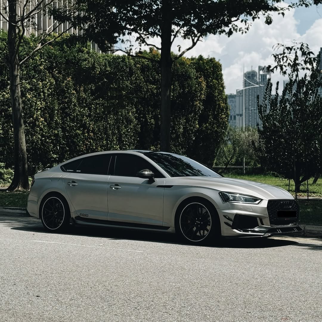 Audi RS5 S5 A5 B9 2017 2018 2019 with Aftermarket Parts - Side Skirts Pre-preg Carbon Fiber from Karbel Carbon