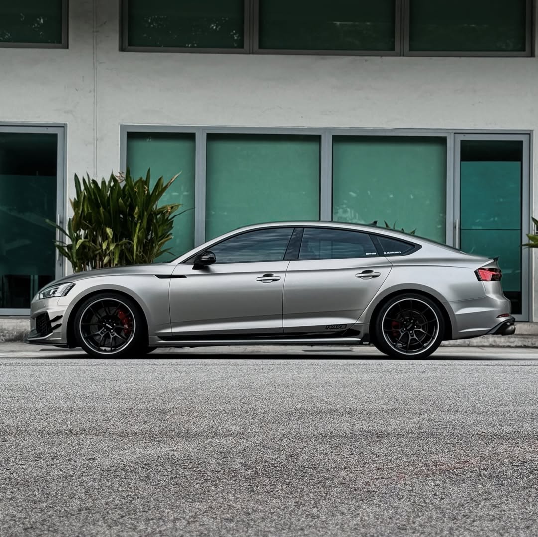 Audi RS5 S5 A5 B9 2017 2018 2019 with Aftermarket Parts - Side Skirts Pre-preg Carbon Fiber from Karbel Carbon