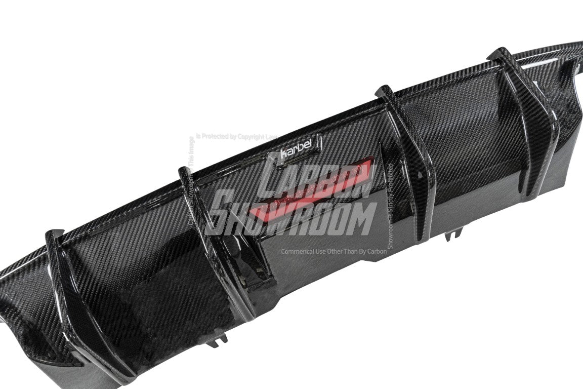 Audi S5 A5 (with s-line bumper, does not base model) B9 2017 2018 2019 with Aftermarket Parts - Rear Diffuser Pre-preg Carbon Fiber from Karbel Carbon