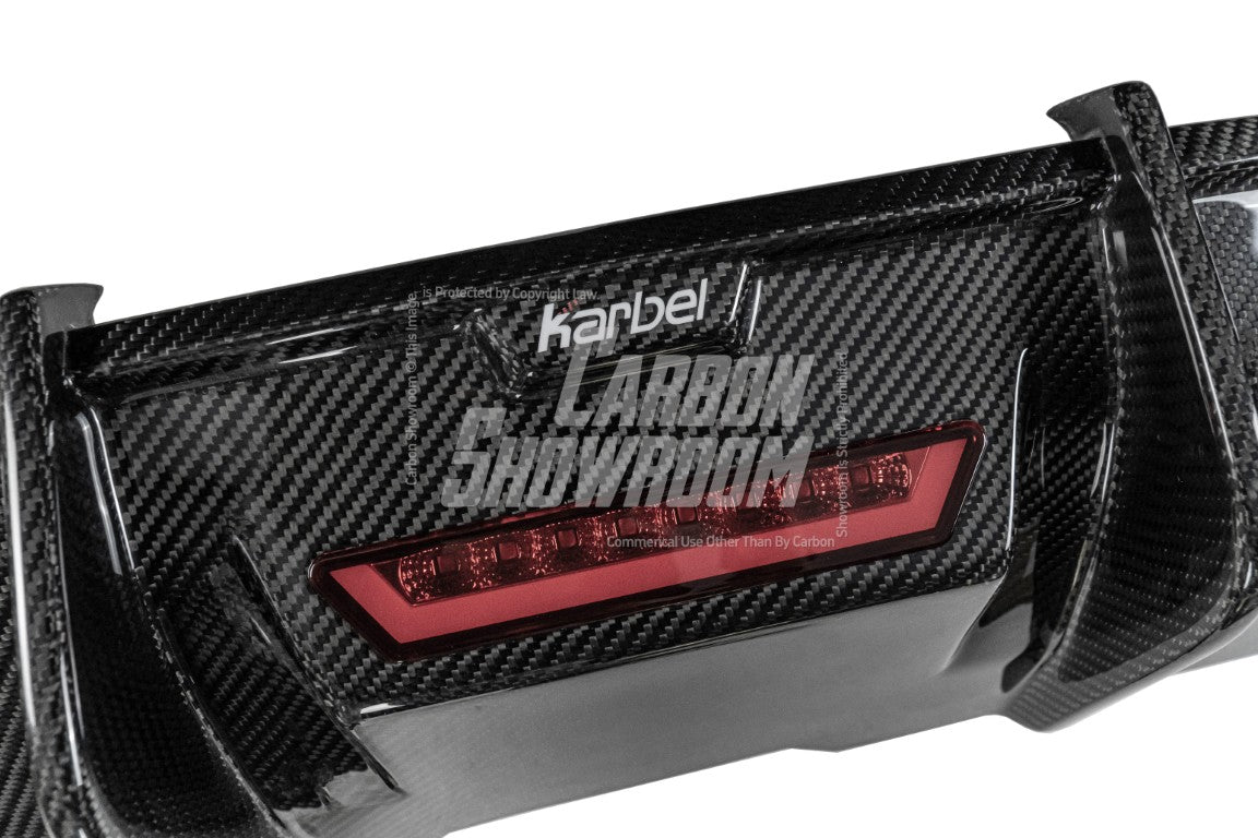 Audi S5 A5 (with s-line bumper, does not base model) B9 2017 2018 2019 with Aftermarket Parts - Rear Diffuser Pre-preg Carbon Fiber from Karbel Carbon