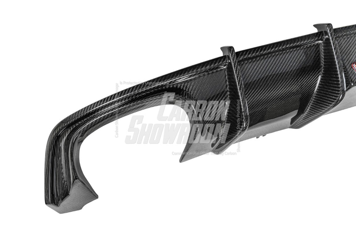 Audi S5 A5 (with s-line bumper, does not base model) B9 2017 2018 2019 with Aftermarket Parts - Rear Diffuser Pre-preg Carbon Fiber from Karbel Carbon