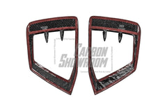Audi S5 A5 (with s-line bumper, does not base model) B9.5 2020 2021 2022 2023 2024 with Aftermarket Parts - Upper Valences Carbon Fiber from Karbel Carbon