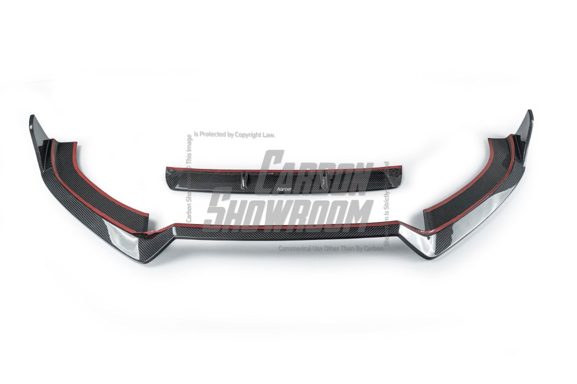Audi S6 / A6 Avant / A6 S-Line (with s-line bumper, does not base model) C7.5 2016 2017 2018 with Aftermarket Parts - Front Lip Pre-preg Carbon Fiber from Karbel Carbon