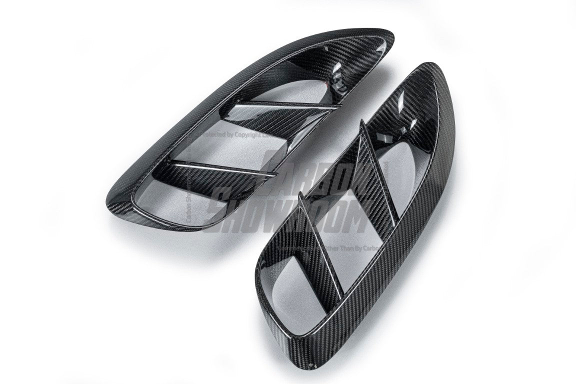 Porsche 718 Cayman / Boxster / GTS 2017-ON with Aftermarket Parts - Side Vents Pre-preg Carbon Fiber from Karbel Carbon